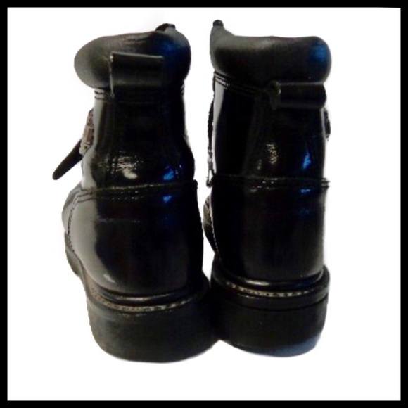 Harley Davidson Black Leather Riding Boots Size 5 - Picture 4 of 5